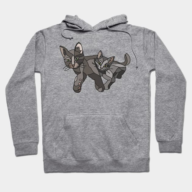 Two Black Cats Relaxing Hoodie by Archit.Haus